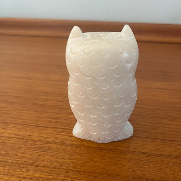 Vintage Carved Stone Owl - Picture 3 of 4